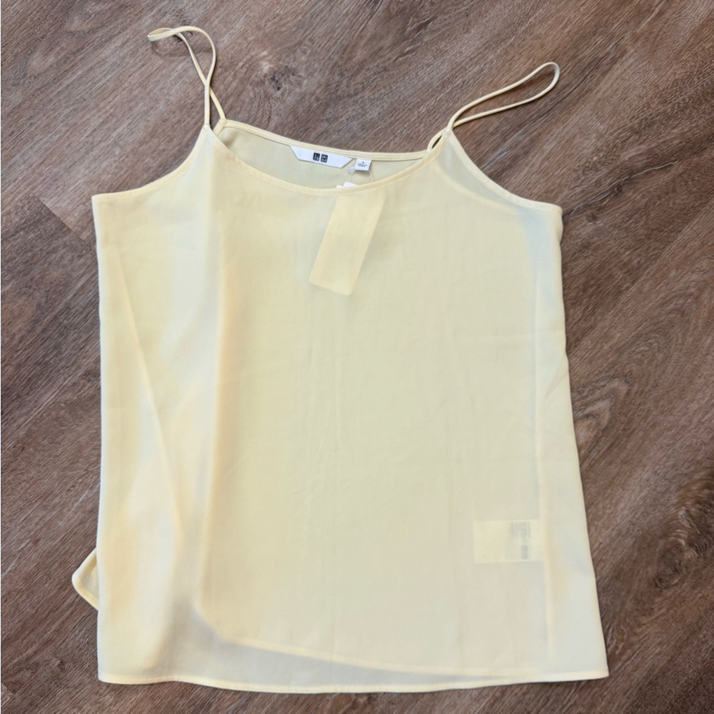 Uniqlo butter yellow Spaghetti Strap Top NWT